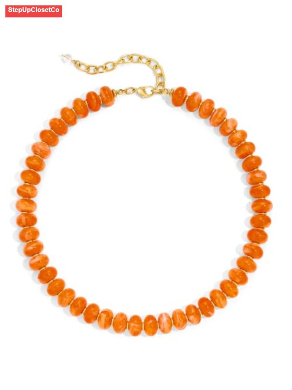 Resin Bead Choker Necklace for Women Adjustable Lobster Clasp Statement